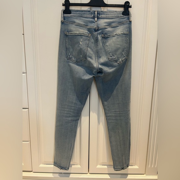 AGOLDE Sz 27 Destroyed High Rise Skinny Light  Wash Jeans - Picture 2 of 5